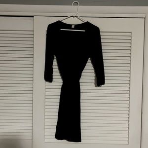 Women’s Old Navy Black Wrap Tie Dress Medium